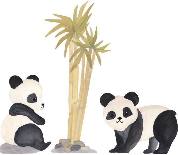 That's Mine Wallsticker, Pandas and Bambus