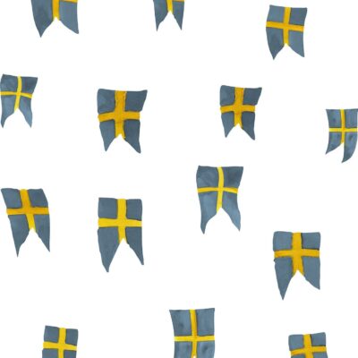 Wallsticker Svensk Flag 14 stk.