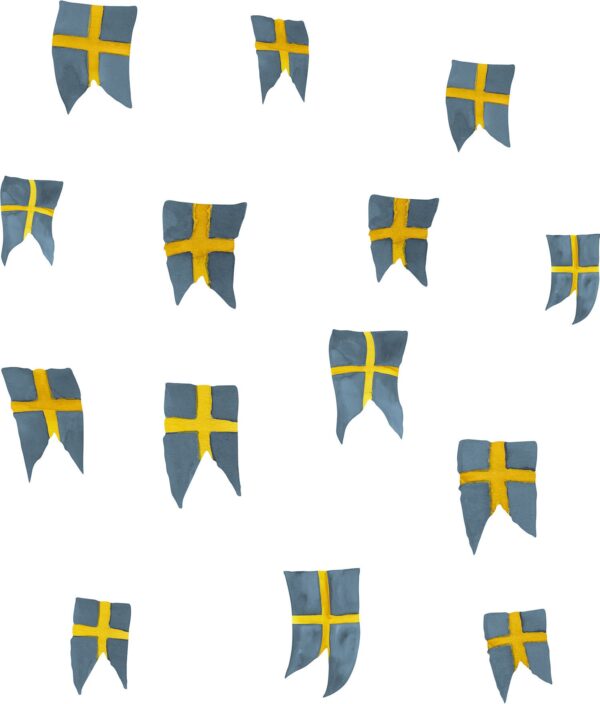 Wallsticker Svensk Flag 14 stk.
