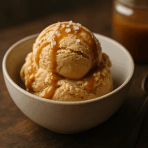 Saltkaramel-opskrift på din ismaskine