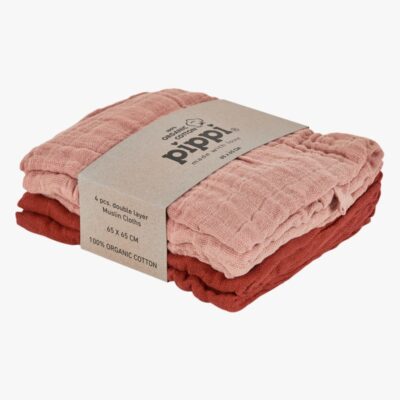 Pippi Stofble 4-pak, Misty Rose