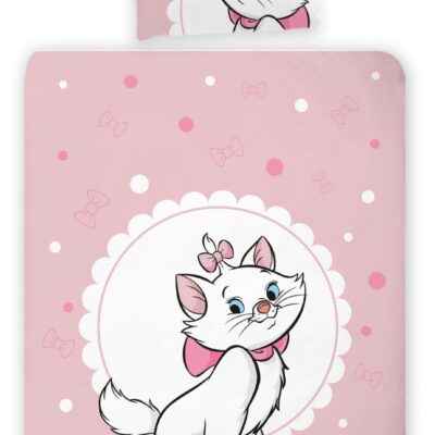 Aristocats sengetøj 100x140 cm - Junior sengesæt med Marie - Vendbart motiv - 100% bomulds sengelinned