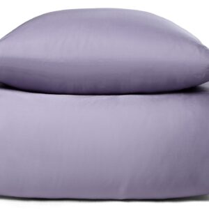 Bambus dobbelt sengetøj - 100% Naturligt bambus - 200x220 cm - Lys lilla, satinvævet dobbelt sengesæt