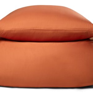 Bambus sengetøj - 100% Naturligt bambus - 140x200 cm - Orange, satinvævet sengesæt