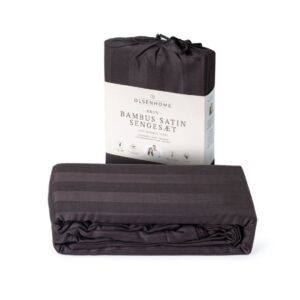 Bambus sengetøj - 100% Naturligt bambus - OlsenHome - Brunt satinvævet dynebetræk