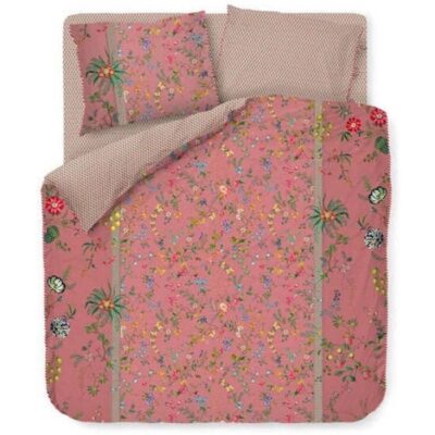 Blomstret sengetøj - Petites Fleur Pink - 2 i 1 sengesæt - 100% bomuld - Pip Studio sengetøj