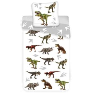 Dinosaur sengetøj voksen - Dinosaur sengesæt - 100% bomuld - Dynebetræk med 2 designs