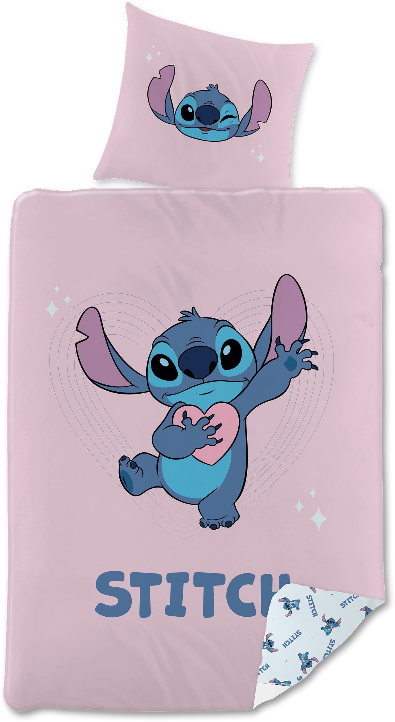 Disney Stitch Sengesæt 150x210, Pink