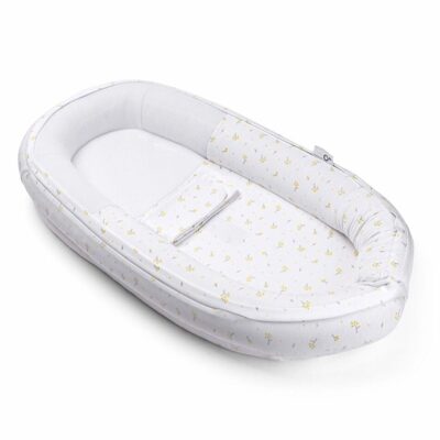 Doomoo Cocoon Babynest Blomster, Gul