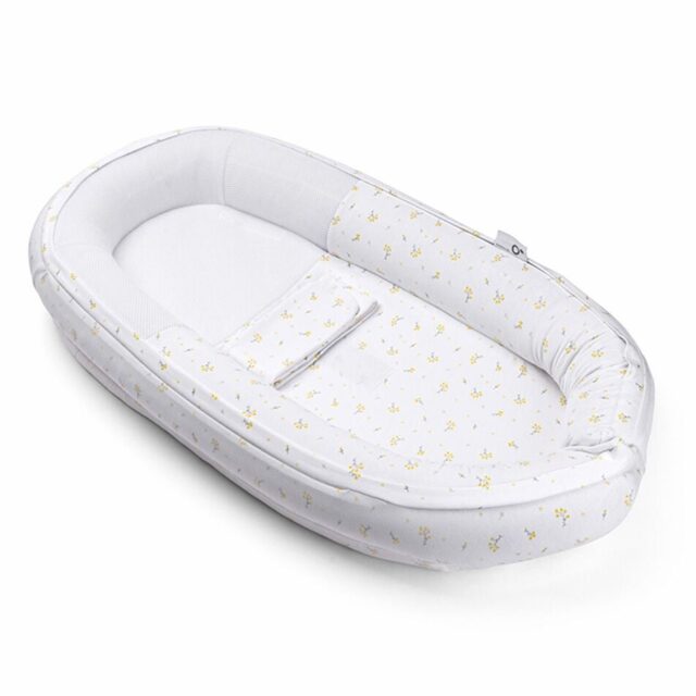 Doomoo Cocoon Babynest Blomster, Gul