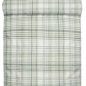 Flonel sengetøj - 140x220 cm - 100% blødt bomulds flonel sengesæt - Høie of Scandinavia - David grøn