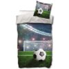 Fodbold sengetøj - 150x210 cm - Stadion - Dynebetræk med 2 i 1 design - 100% bomulds sengesæt