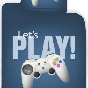 Gamer sengetøj - 140x200 cm - Let's play - Smart sengesæt i 100% bomuld
