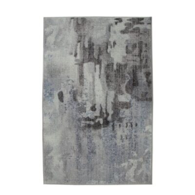 Gulvtæppe 160x230 cm - Grå løs tæppe med stone look & skridsikker bagside - Blødt gulvtæppe fra Nordstrand Home Molly