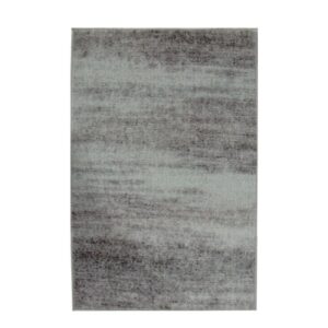 Gulvtæppe 160x230 cm - Løs tæppe med skridsikker bagside - Gråt tæppe med stonewashed effekt - Blødt tæppe fra Nordstrand Home Tine