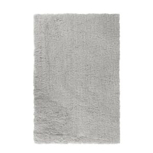 Gulvtæppe - Stort gulvtæppe 200x300 cm - Lys grå - Langt ryatæppe med skridsikker bagside - Løs tæppe fra Nordstrand Home