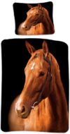 Heste sengetøj - 140x200 cm - Stort og flot heste motiv - Vendbar dynebetræk - 100% bomulds sengesæt