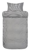 Høie sengetøj - Ekstra fin bomuld - 140x220 cm - Sort ternet Frans sengesæt Høie of Scandinavia