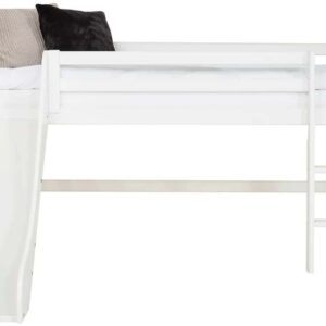 Hoppekids ECO Dream Halvhøj Seng med Rutsjebane og Stige 70x170, Hvid, Juniorseng