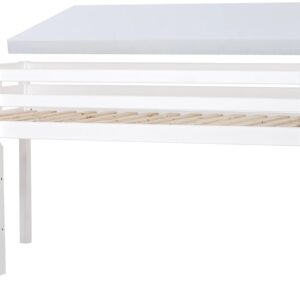 Hoppekids Halvhøj Seng med Skummadras 90x200, Hvid, Juniorseng