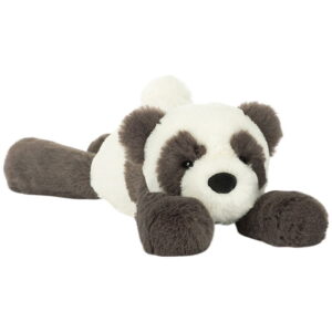 Jellycat Bamse - 24x13 cm - Smudge Panda - Grå/Hvid