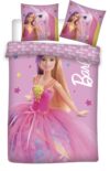 Junior sengetøj 100x140 cm - Barbie og stjerner - 2 i 1 design - 100% bomulds sengesæt