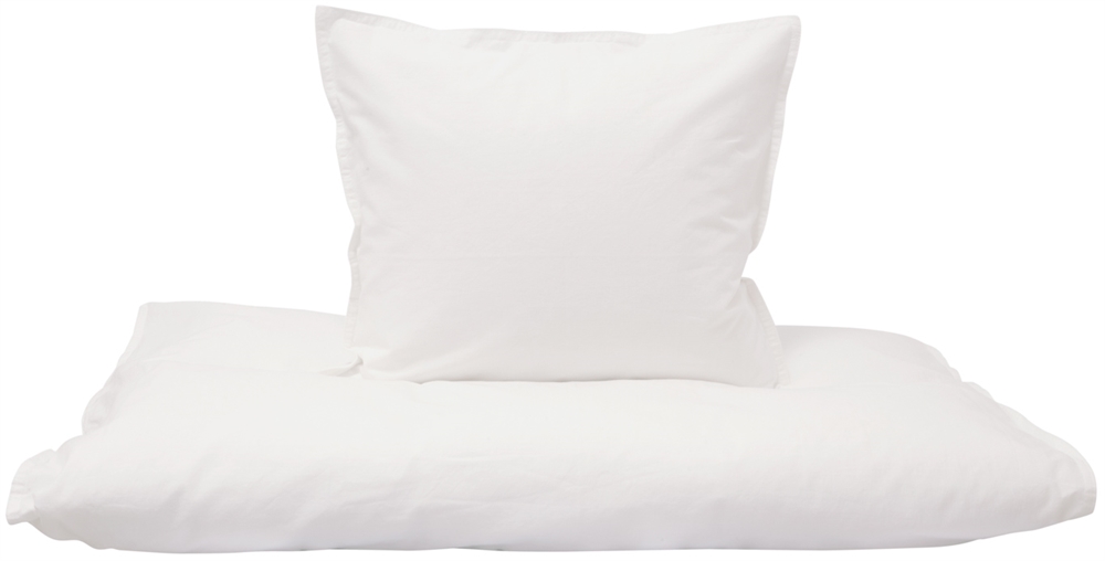 Junior sengetøj 100x140 cm - Hvid økologisk sengesæt junior - 100% Økologisk bomuld - Dozy