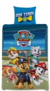 Junior sengetøj 100x140 cm - Vendbart sengesæt med Paw Patrol - One Team - 100% bomulds sengelinned