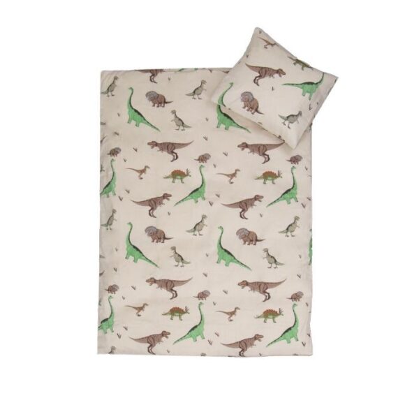 Juniorsengetøj 100x140 cm - OEKO-TEX® Certificeret - Dinosaurer sengesæt i 100% bomulds sengesæt