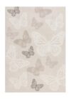 KMCarpets Gulvtæppe Sommerfugl 80x150, Creme