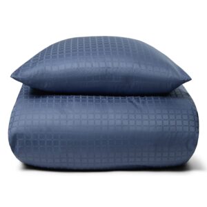 Luksus dobbelt sengetøj - 200x220 cm - 100% Bomuldssatin sengelinned - Daisy blå - By Night jacquard vævet sengesæt