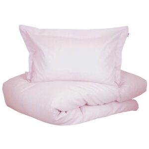 Lyserødt sengetøj - 100% egyptisk bomuldssatin - Turiform sengetøj - Sengesæt med smalle striber