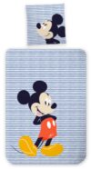 Mickey sengetøj 100x140 cm - Junior sengesæt med Mickey Mouse - Vendbart motiv - 100% bomulds sengelinned