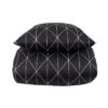 Mønstret sengetøj - 100% Blødt bomuldssatin - Graphic Harlekin black - By Night sengesæt