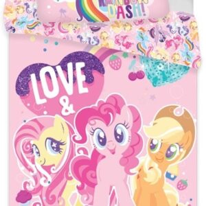 My Little Pony sengetøj - 140x200 cm - Love & Friendship - Vendbar dynebetræk - 100% bomulds sengesæt