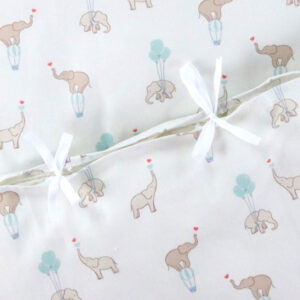 Nørgaard Madsens Sengetøj - Baby - Hvid m. Elefanter