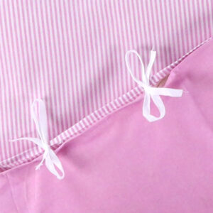 Nørgaard Madsens Sengetøj - Baby - Hvid m. Pink Striber