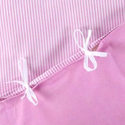 Nørgaard Madsens Sengetøj - Baby - Hvid m. Pink Striber