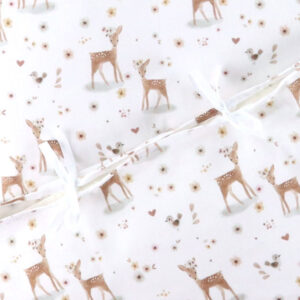 Nørgaard Madsens Sengetøj - Baby - Off White m. Bambi/Blomster