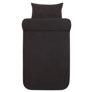 Økologisk sengetøj - 100% Stenvasket bomuld - HØIE of Scandinavia Frøya sort sengesæt