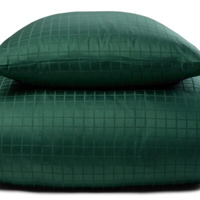 Økologisk sengetøj - 240x220 cm - King Size sengesæt - GOTS certificeret - Grønt i 100% bomuldssatin fra By Borg