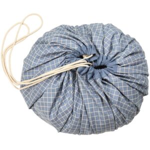 Play&Go Legetæppe - Ø140 - Grid Blue