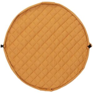 Play&Go Legetøjstæppe - Ø120 - Soft Organic - Mustard Chai Tea