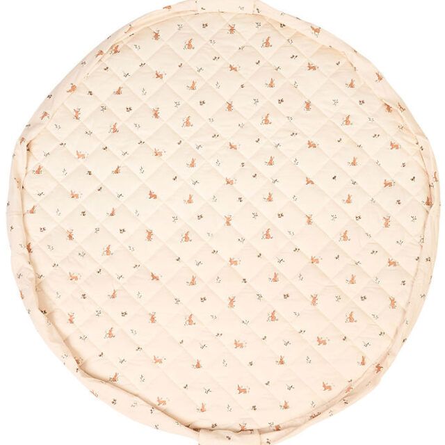Play&Go Legetøjstæppe - Ø120 cm - Soft Organic - Rabbit