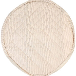 Play&Go Legetøjstæppe - Ø120 cm - Soft Organic - Stripes Blue