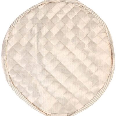 Play&Go Legetøjstæppe - Ø120 cm - Soft Organic - Stripes Blue