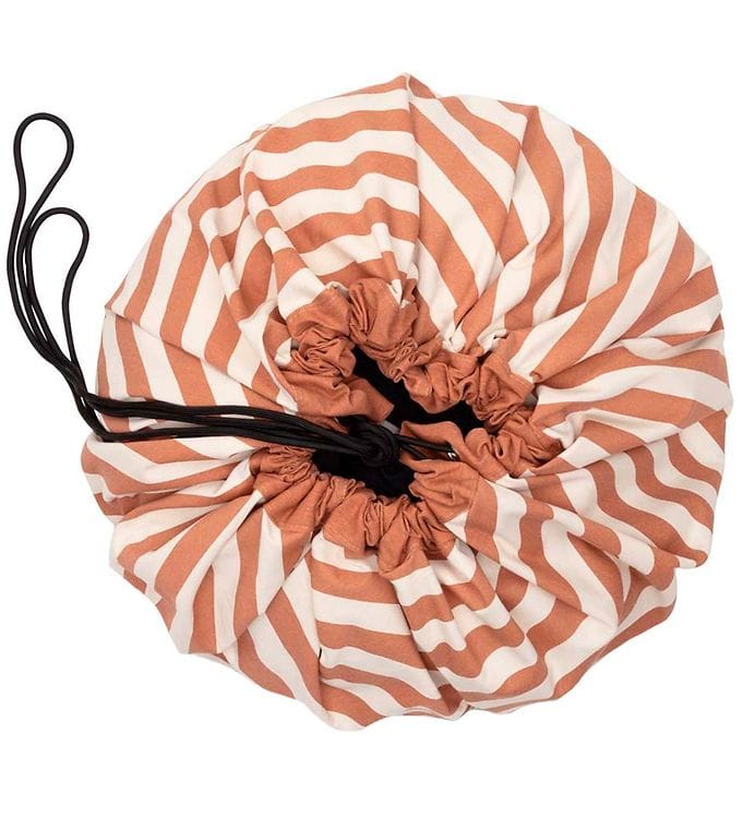 Play&Go Legetøjstæppe - Ø140 - Stripes Brown