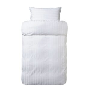 Satin sengetøj - Blødt luksus sengesæt - London hvid - Sengelinned fra Høie of Scandinavia