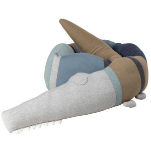 Sebra Pude - Strikket - 190 cm - Sleepy Croc - Dusty Blue Mix
