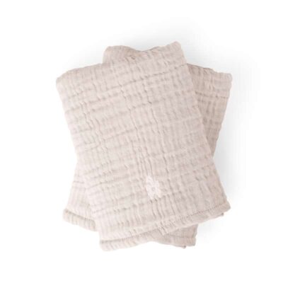 Sebra Pusleunderlag - 6-lags - 2 stk. - Muslin - Birchbark Rose
